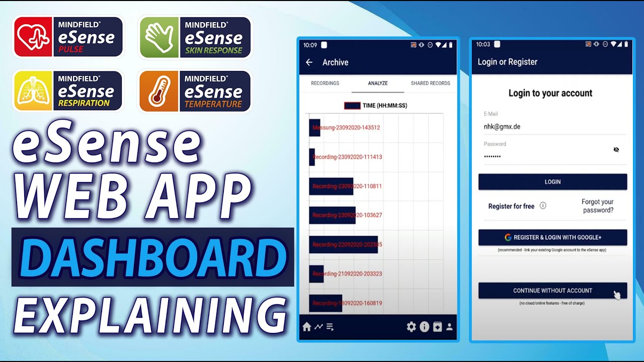 Watch the eSense Web App explanation video on YouTube