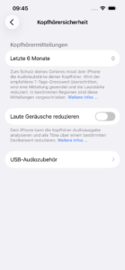 Kopfhörersicherheit, Eintrag USB-Audiozubehör