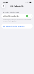 Schalter „Mit Kopfhörer verbunden